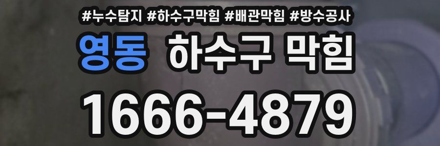 영동 하수구 막힘