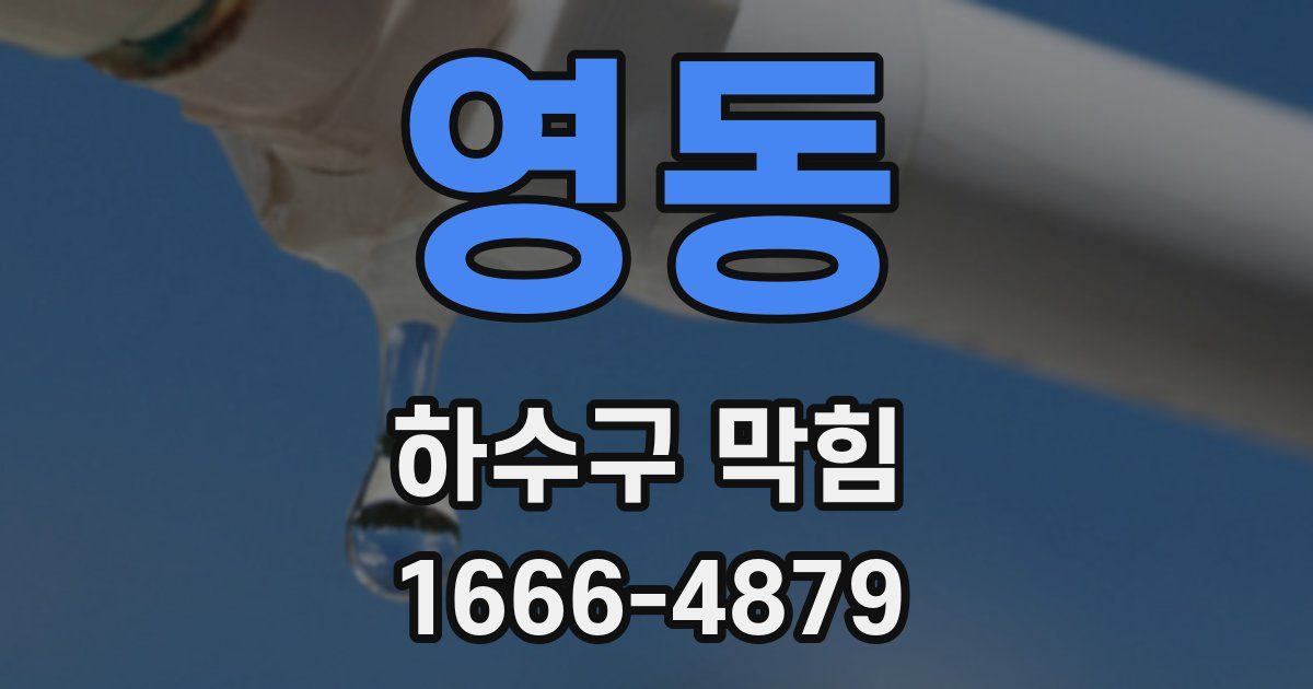 영동 하수구 막힘