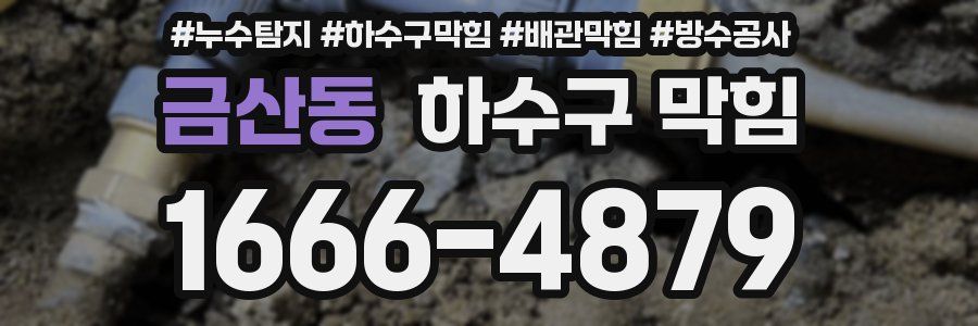 금산동 하수구 막힘