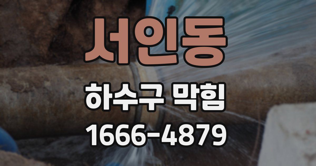 서인동 하수구 막힘