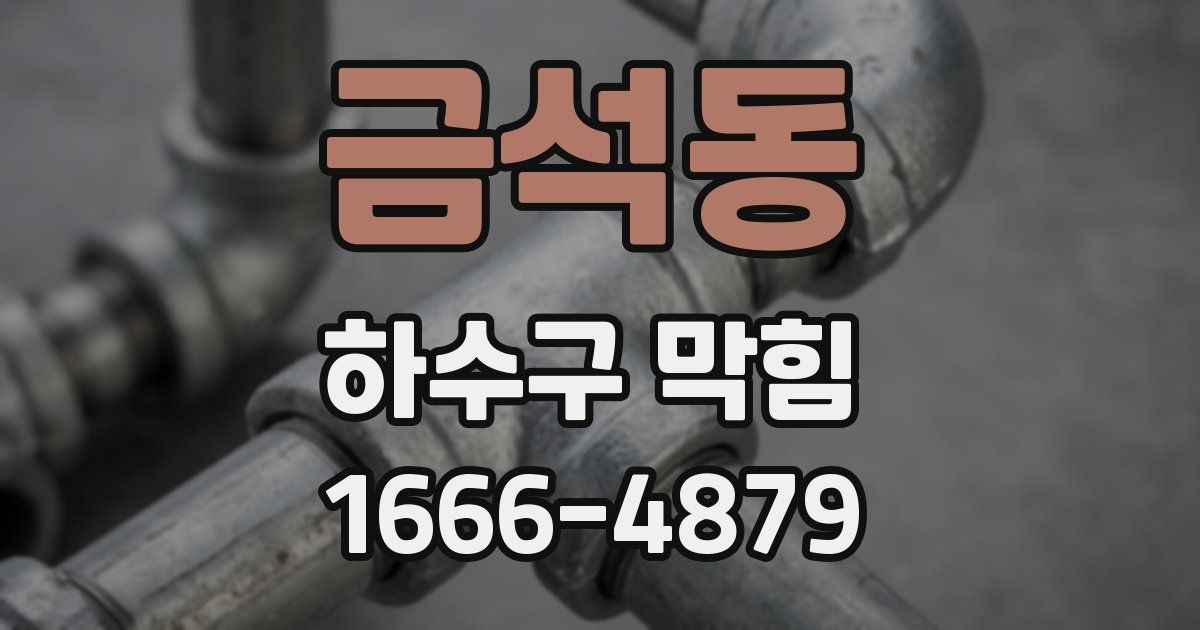 금석동 하수구 막힘