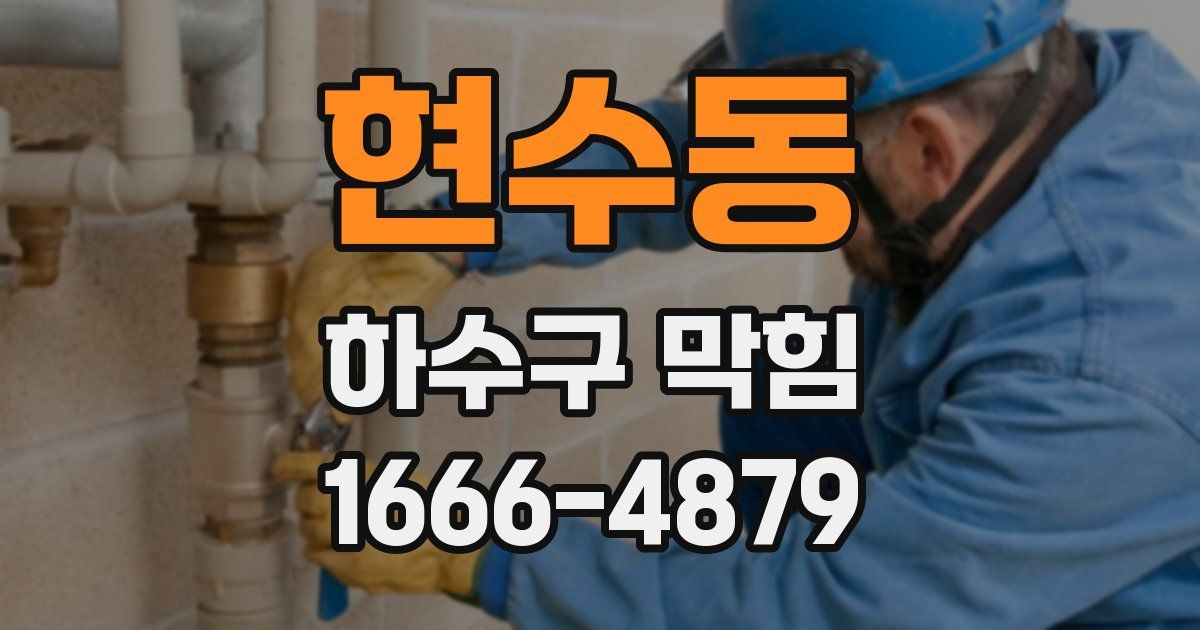 현수동 하수구 막힘