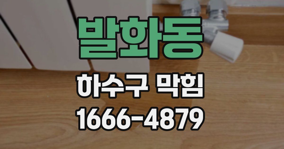 발화동 하수구 막힘