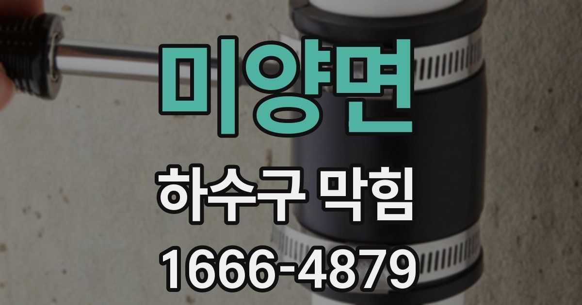 미양면 하수구 막힘