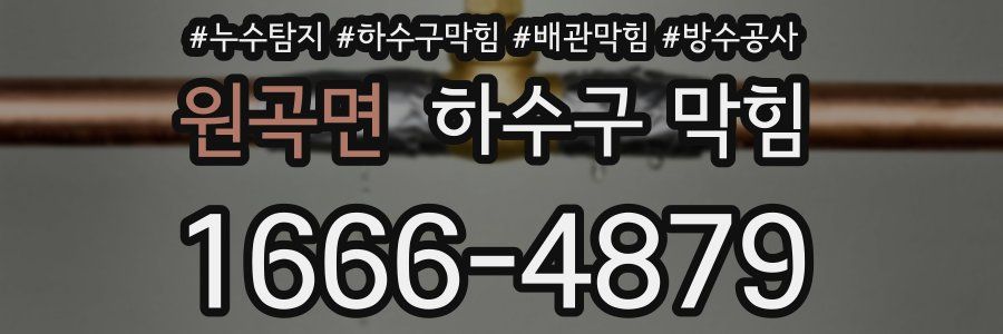 원곡면 하수구 막힘