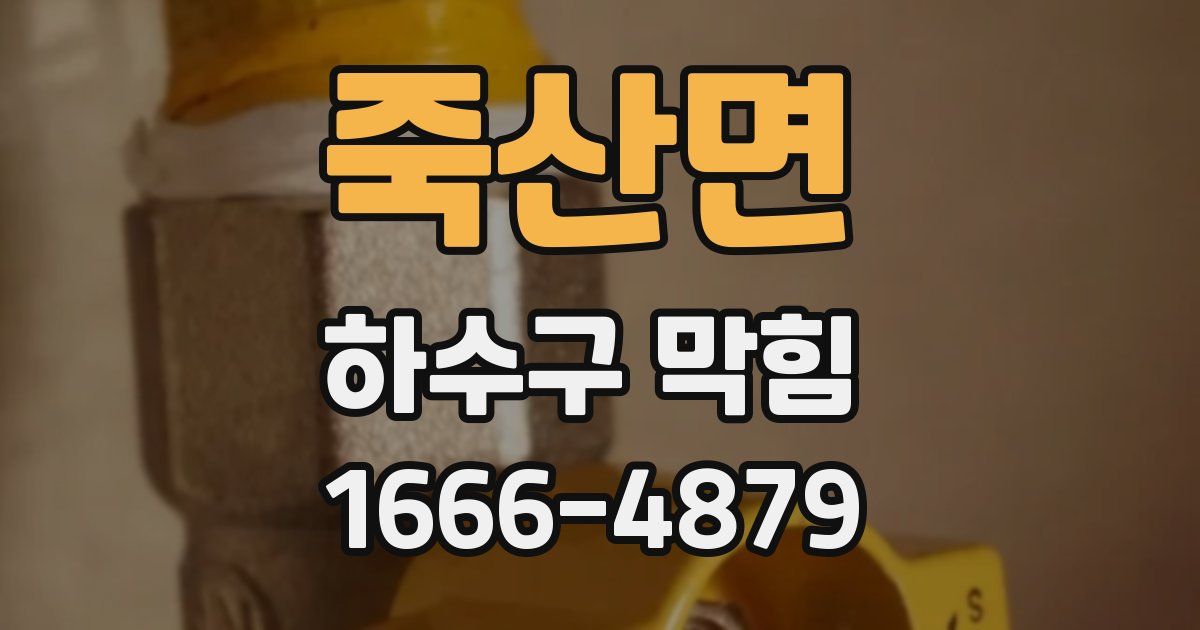 죽산면 하수구 막힘