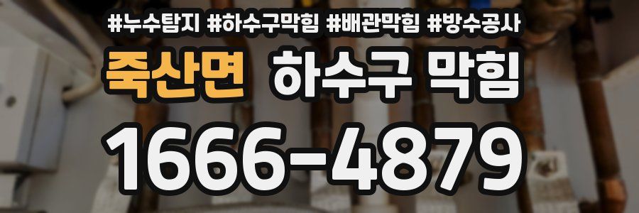 죽산면 하수구 막힘