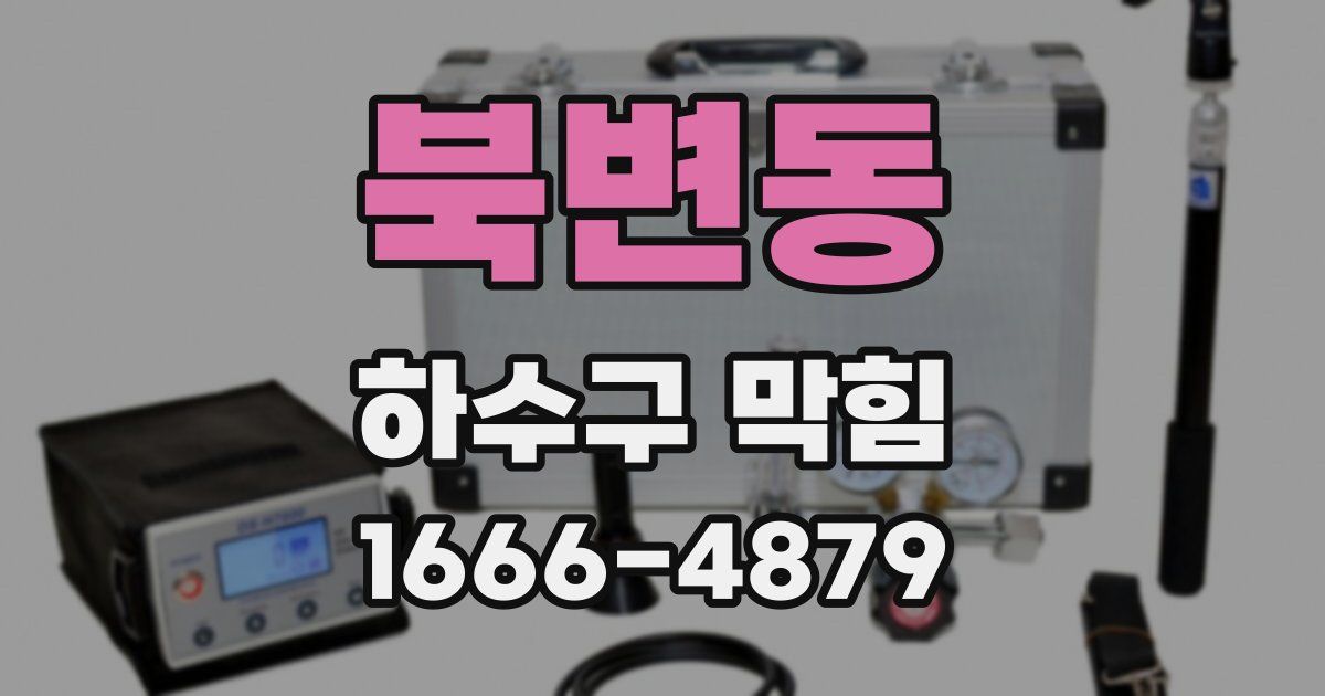 북변동 하수구 막힘