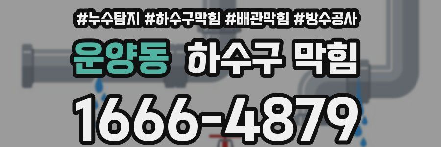 운양동 하수구 막힘
