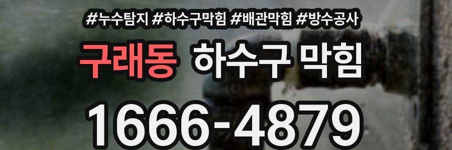 구래동 하수구 막힘