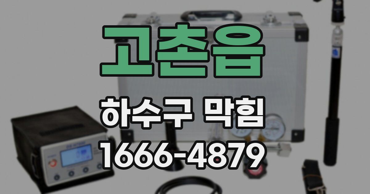 고촌읍 하수구 막힘