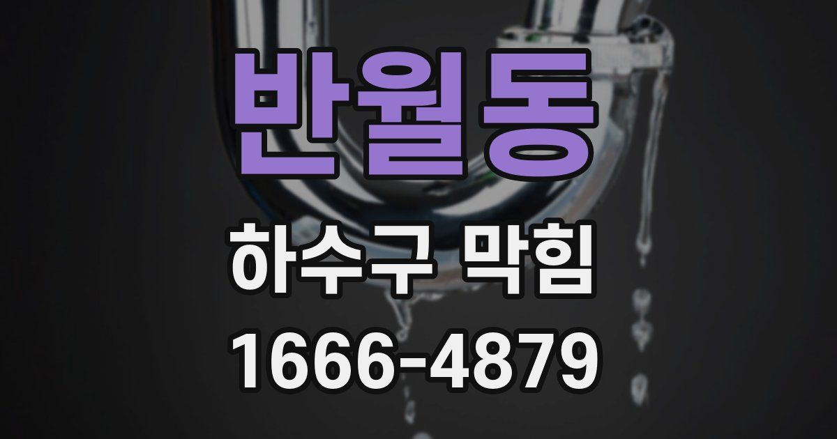 반월동 하수구 막힘