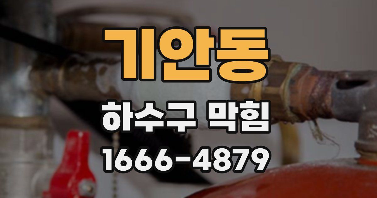 기안동 하수구 막힘
