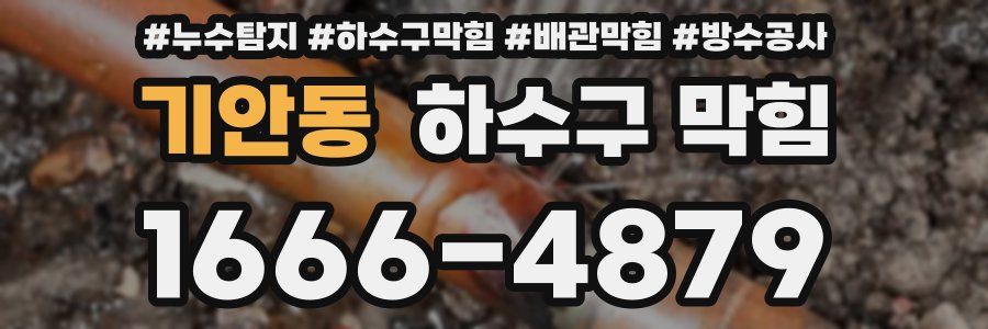 기안동 하수구 막힘