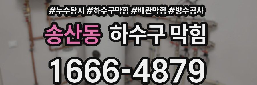 송산동 하수구 막힘
