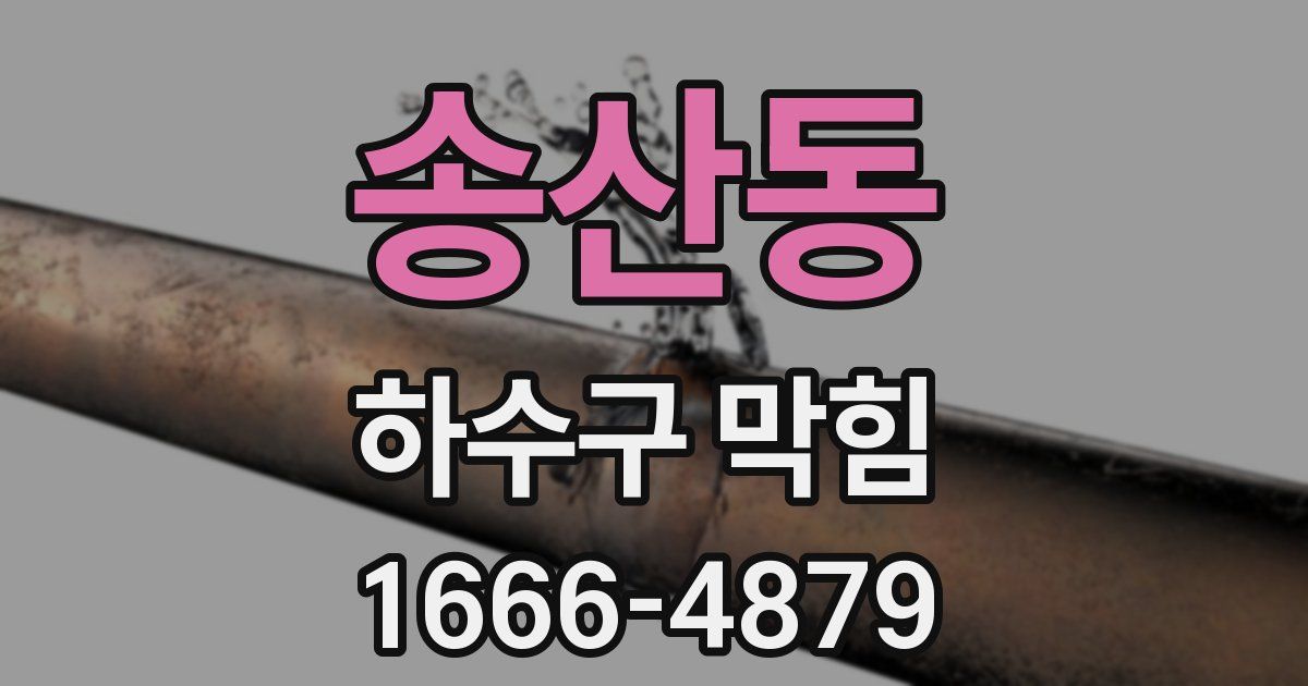 송산동 하수구 막힘