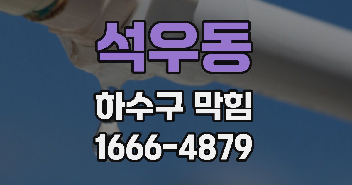 석우동 하수구 막힘