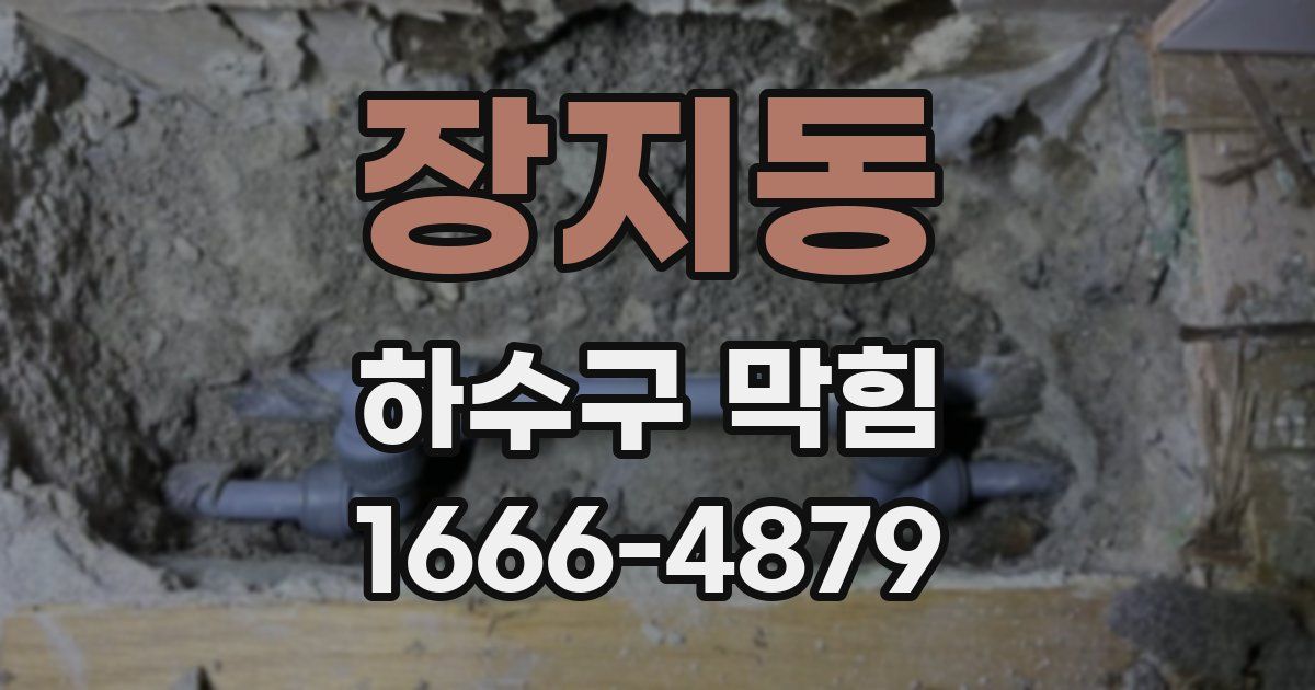 장지동 하수구 막힘
