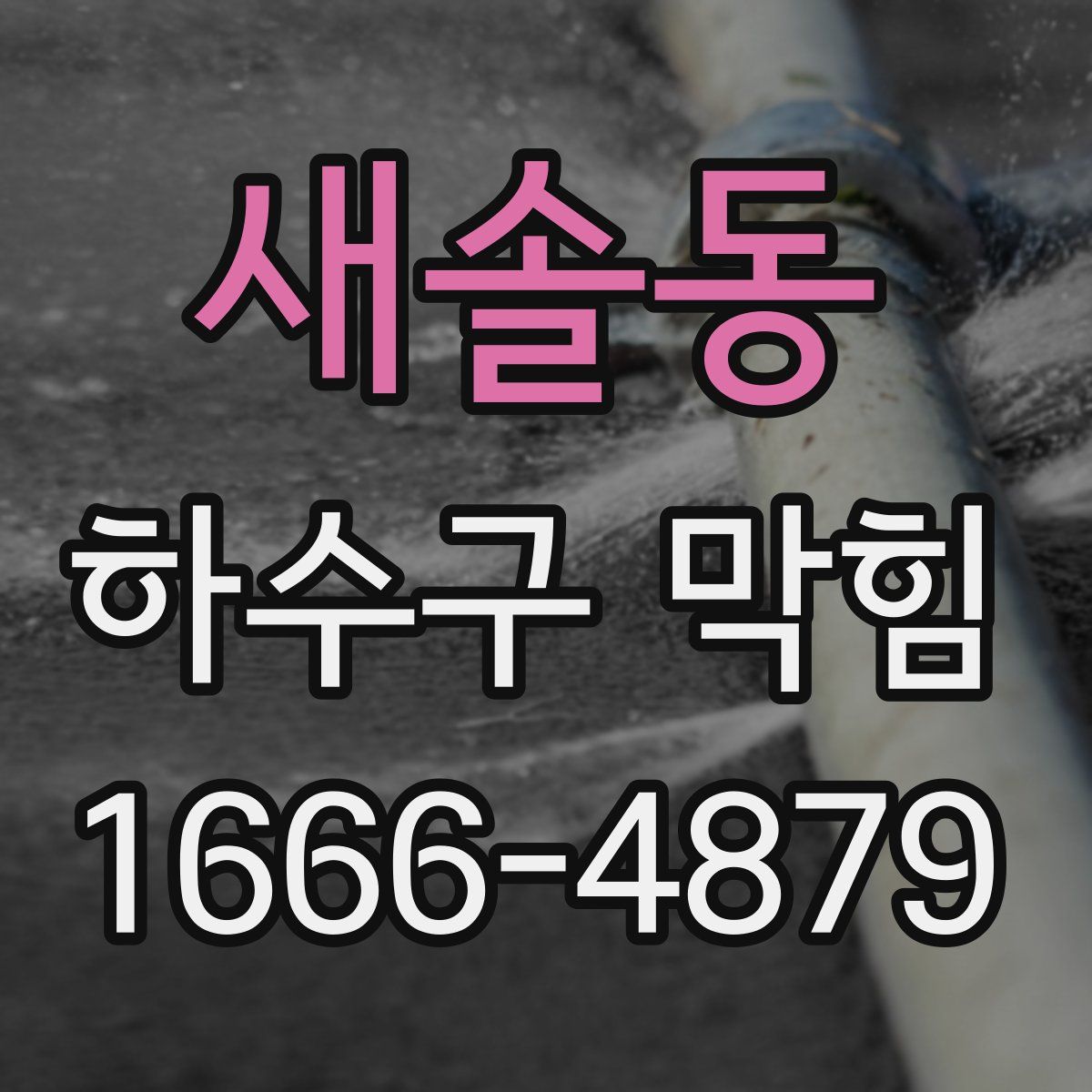 새솔동 하수구 막힘