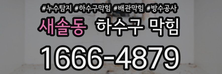 새솔동 하수구 막힘