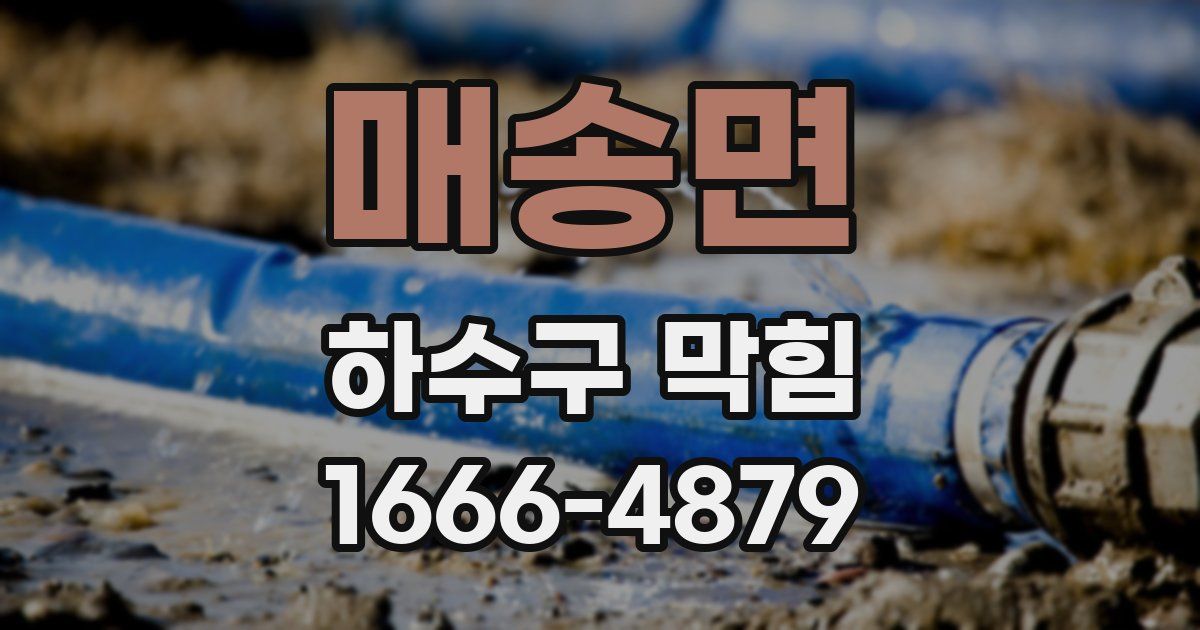 매송면 하수구 막힘