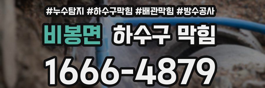 비봉면 하수구 막힘