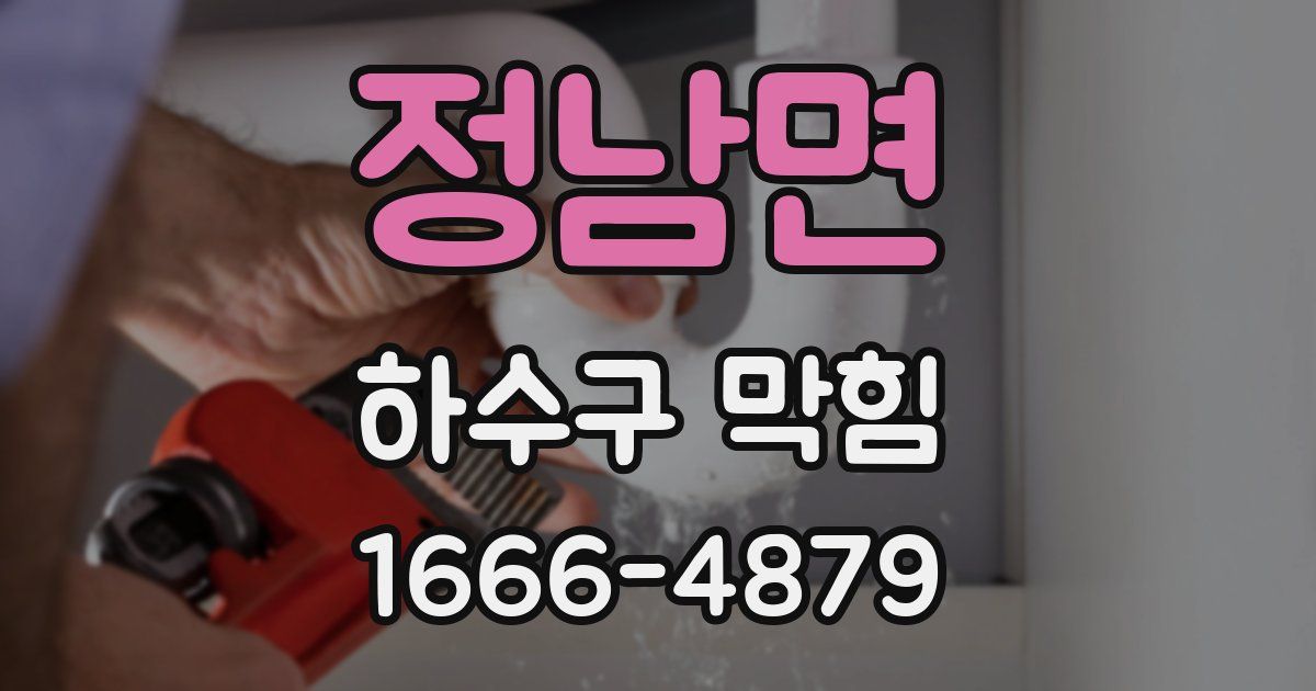 정남면 하수구 막힘