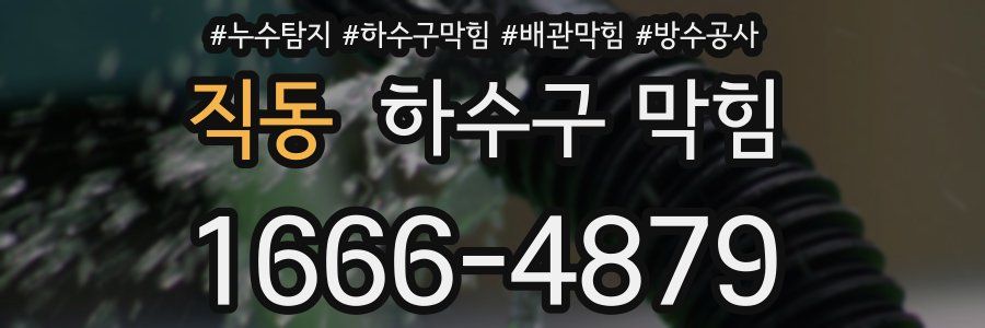 직동 하수구 막힘