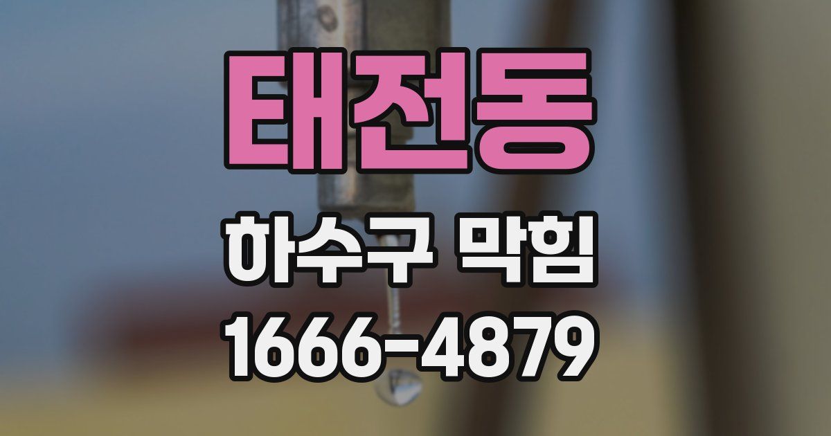 태전동 하수구 막힘