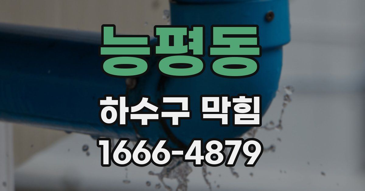 능평동 하수구 막힘