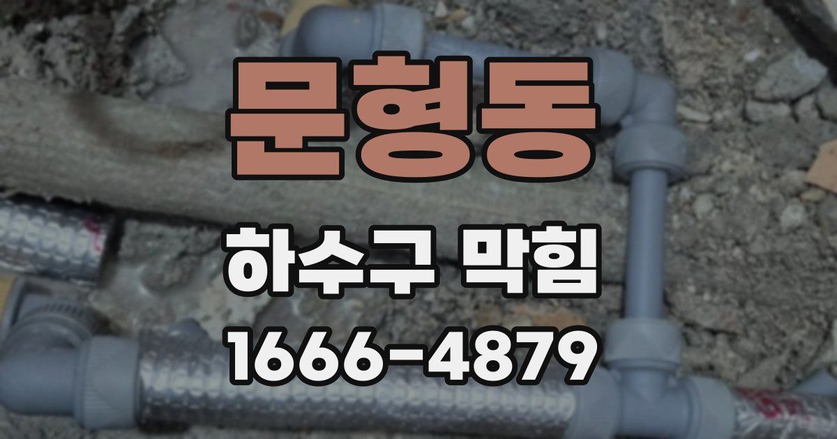 문형동 하수구 막힘