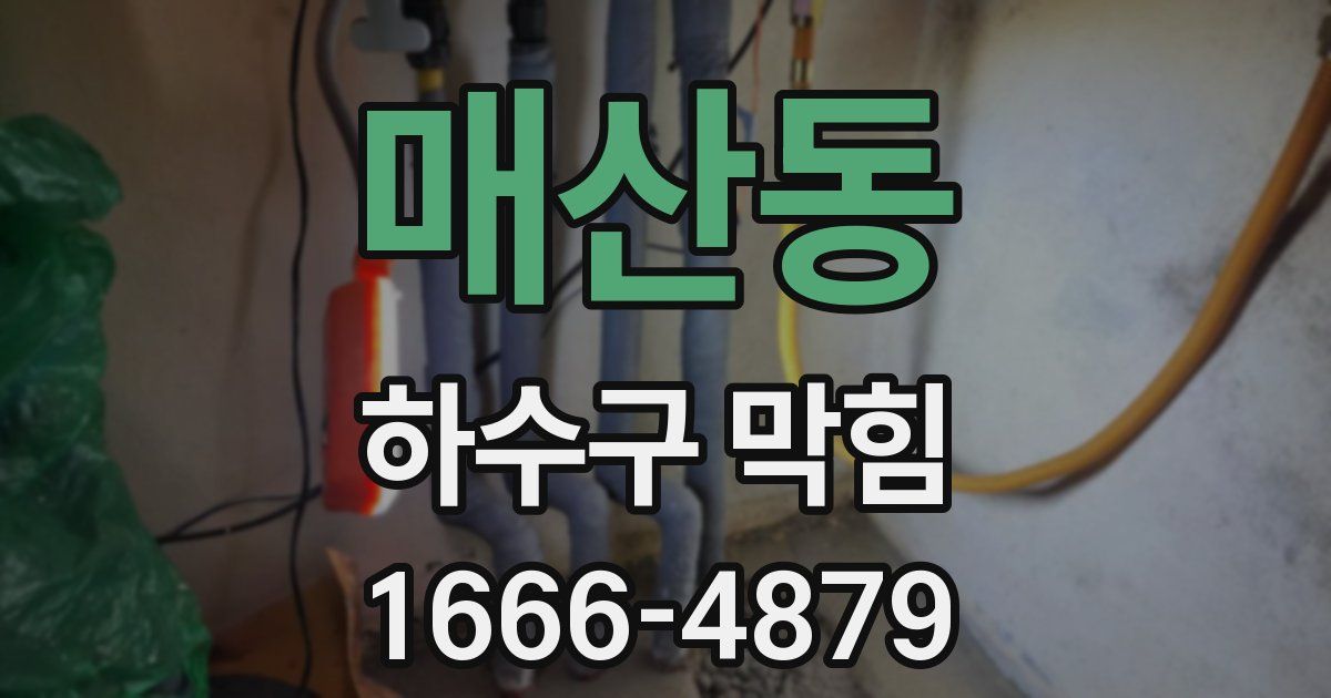 매산동 하수구 막힘