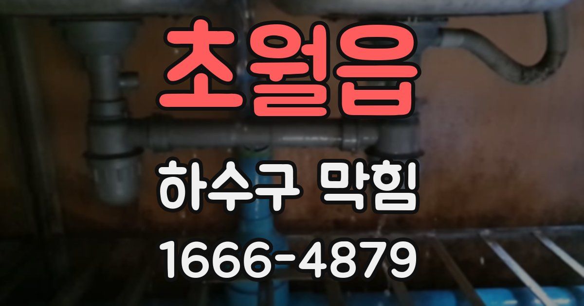 초월읍 하수구 막힘