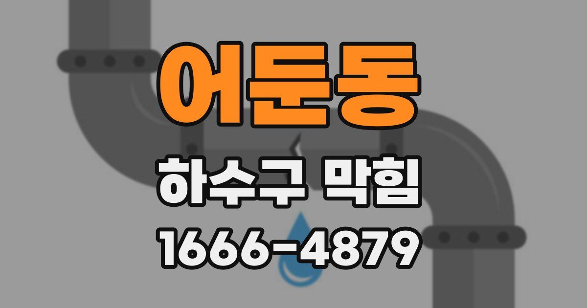어둔동 하수구 막힘
