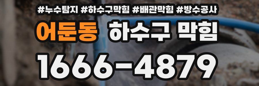 어둔동 하수구 막힘