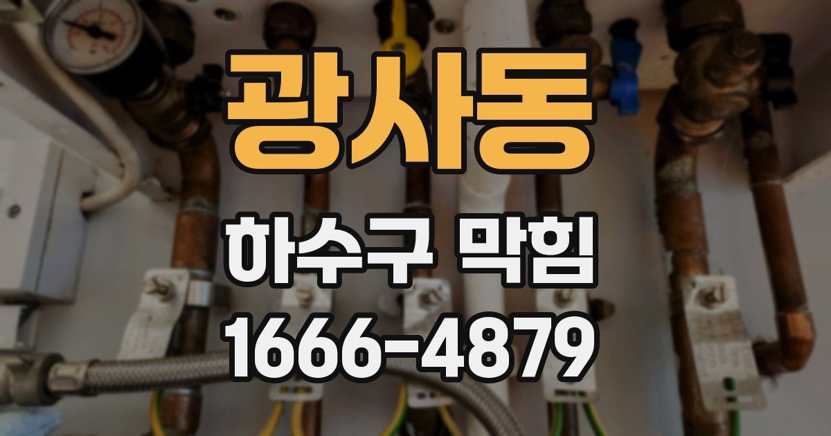 광사동 하수구 막힘
