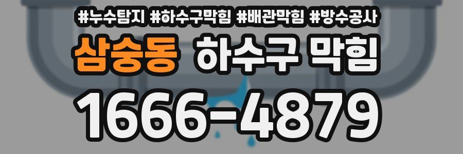 삼숭동 하수구 막힘