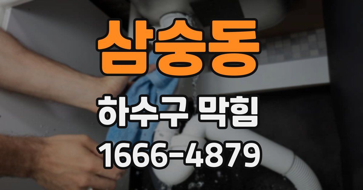삼숭동 하수구 막힘