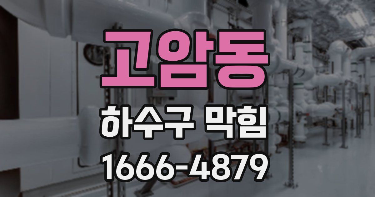고암동 하수구 막힘