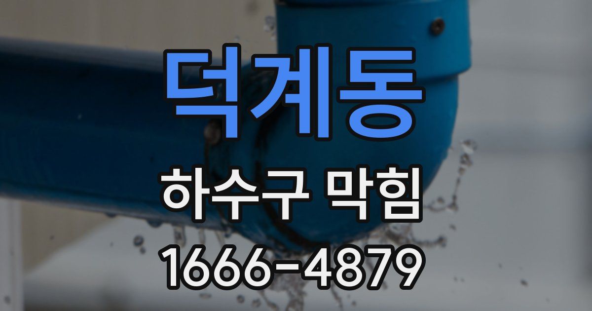 덕계동 하수구 막힘