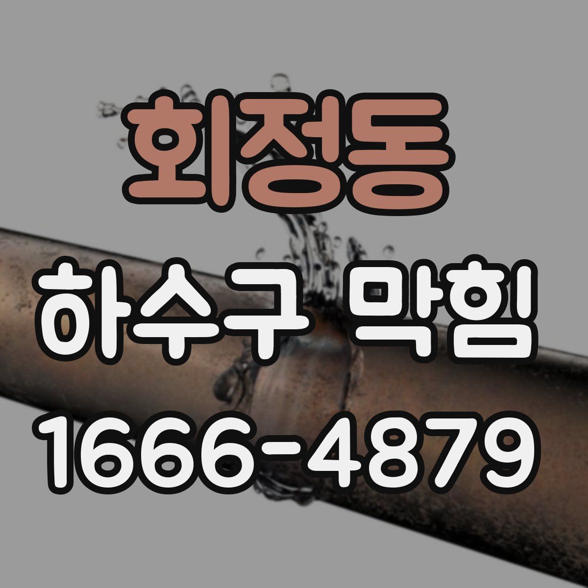회정동 하수구 막힘