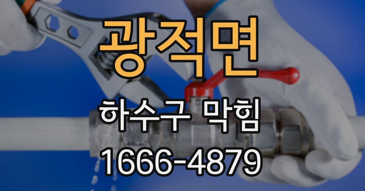 광적면 하수구 막힘