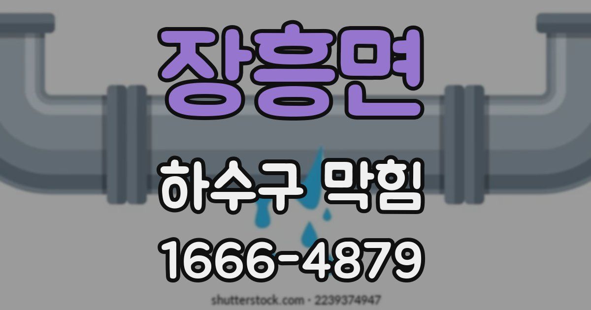 장흥면 하수구 막힘