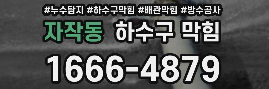 자작동 하수구 막힘