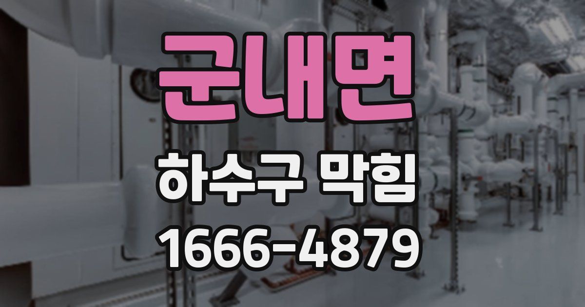 군내면 하수구 막힘