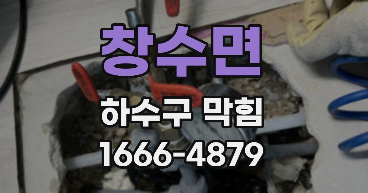 창수면 하수구 막힘