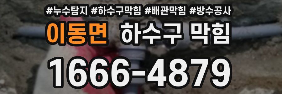 이동면 하수구 막힘