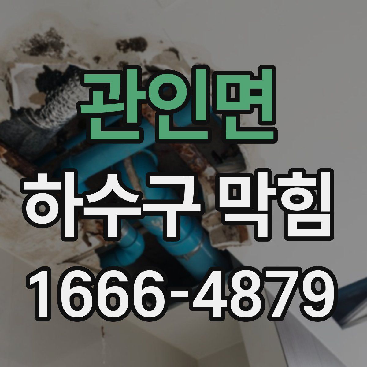 관인면 하수구 막힘