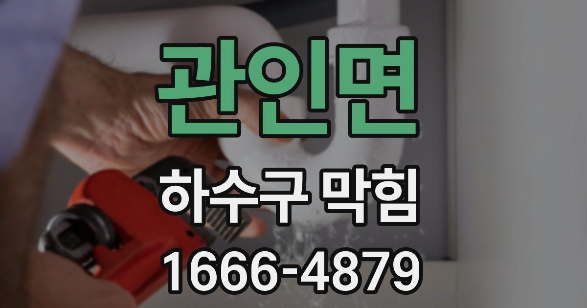 관인면 하수구 막힘