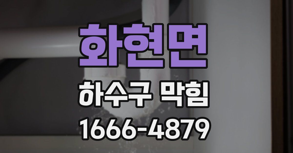 화현면 하수구 막힘